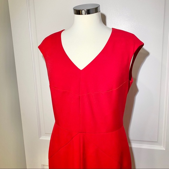 Ellen Tracy Red Sheath Dress - Picture 4 of 8